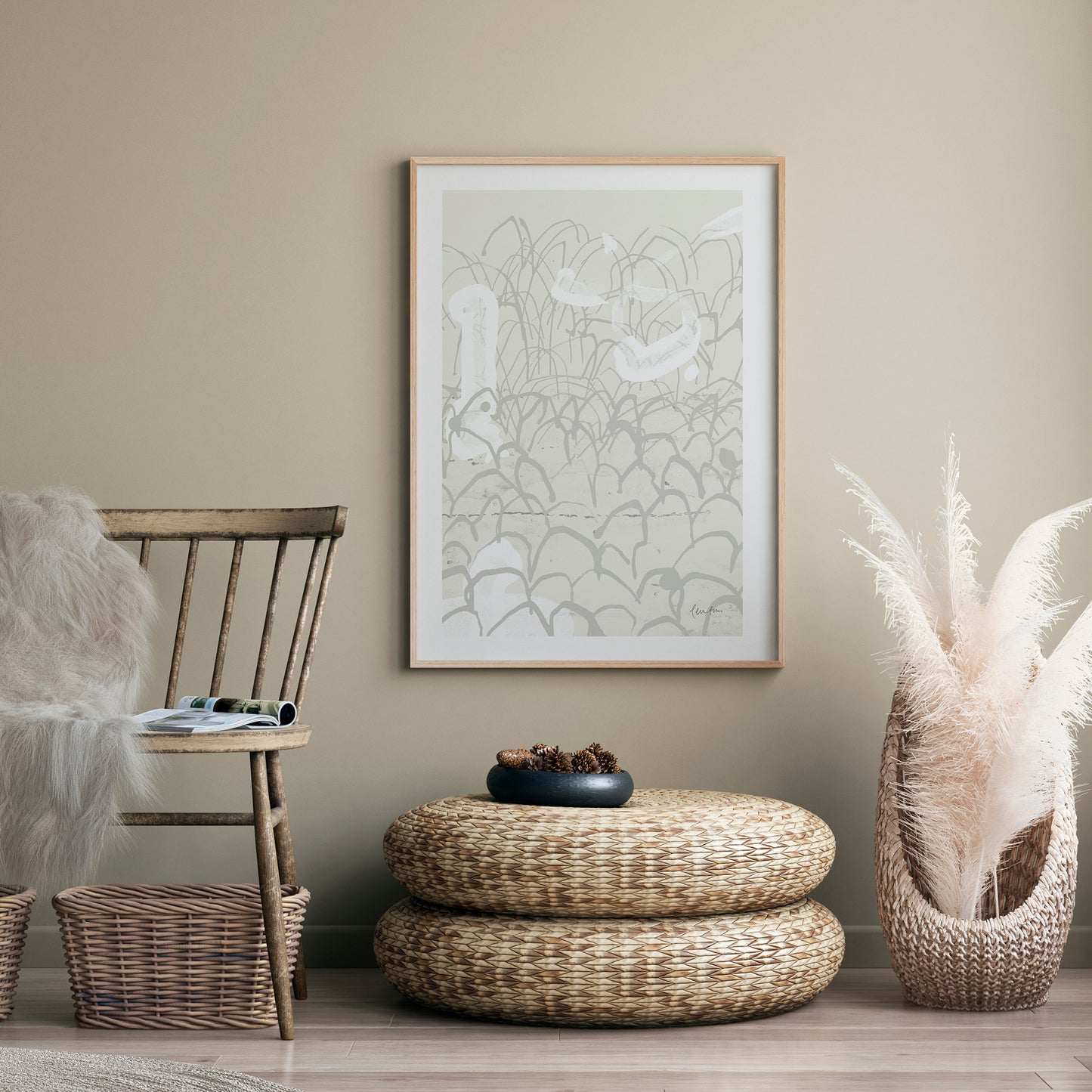 Cosmic tapestry in grey #1