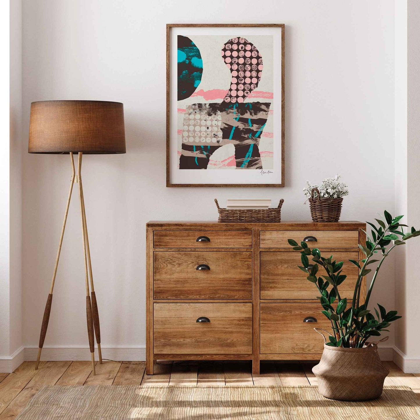 Strokes and pink dots #1