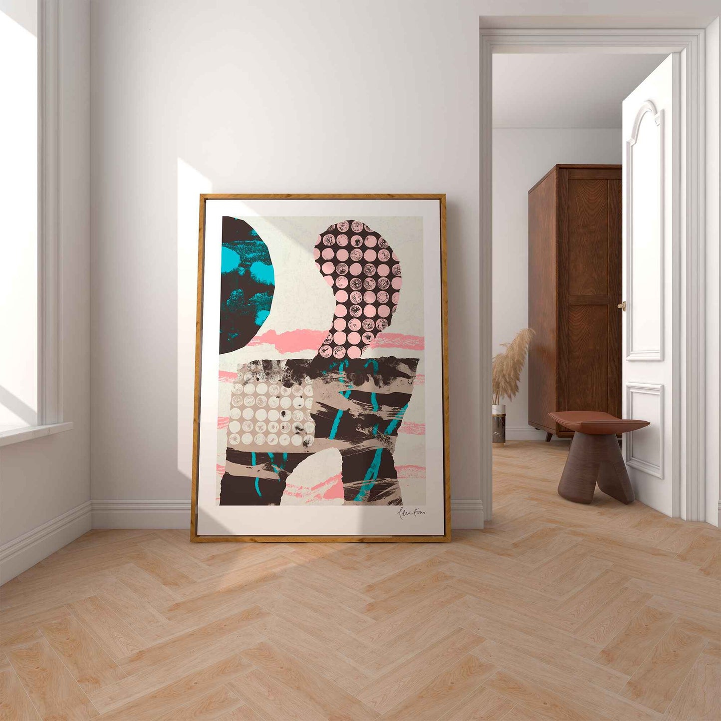Strokes and pink dots #1